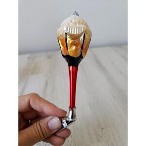 Vintage inge glas lamp post‎ glass lantern clip light ornament Xmas tree